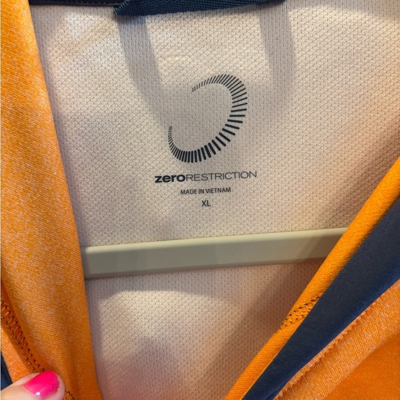 Zero Restrictions orange/navy pullover hoodie xl - Picture 3 of 4